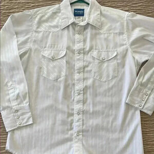 Wrangler Men's White Western Shirt